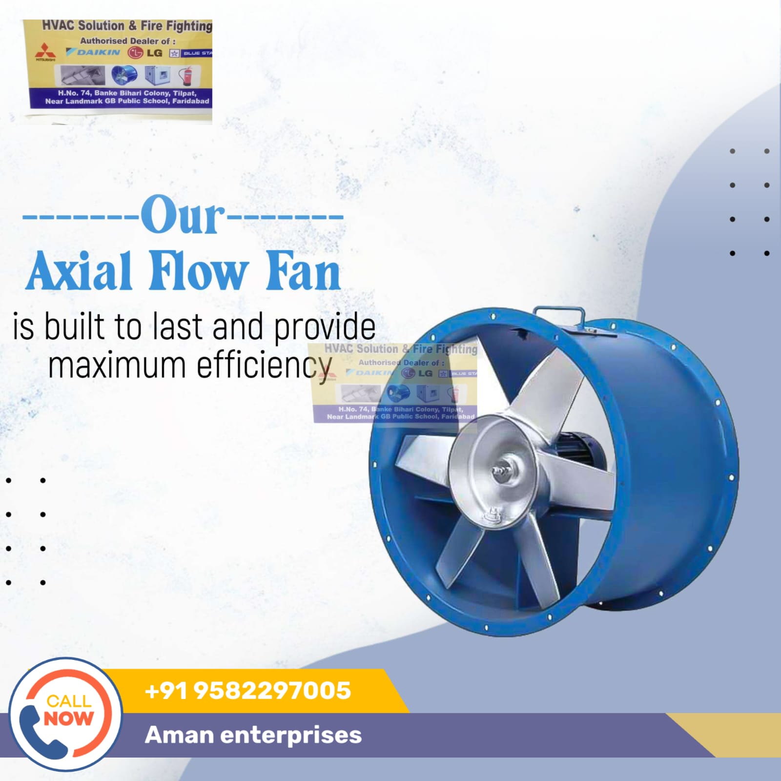 Industrial axial fan and ventilation equipment