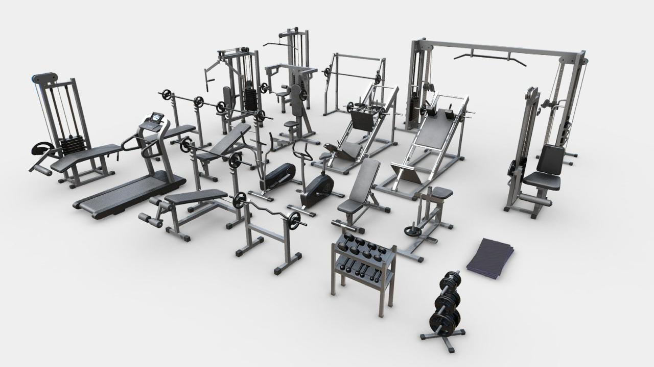 Gym machines set