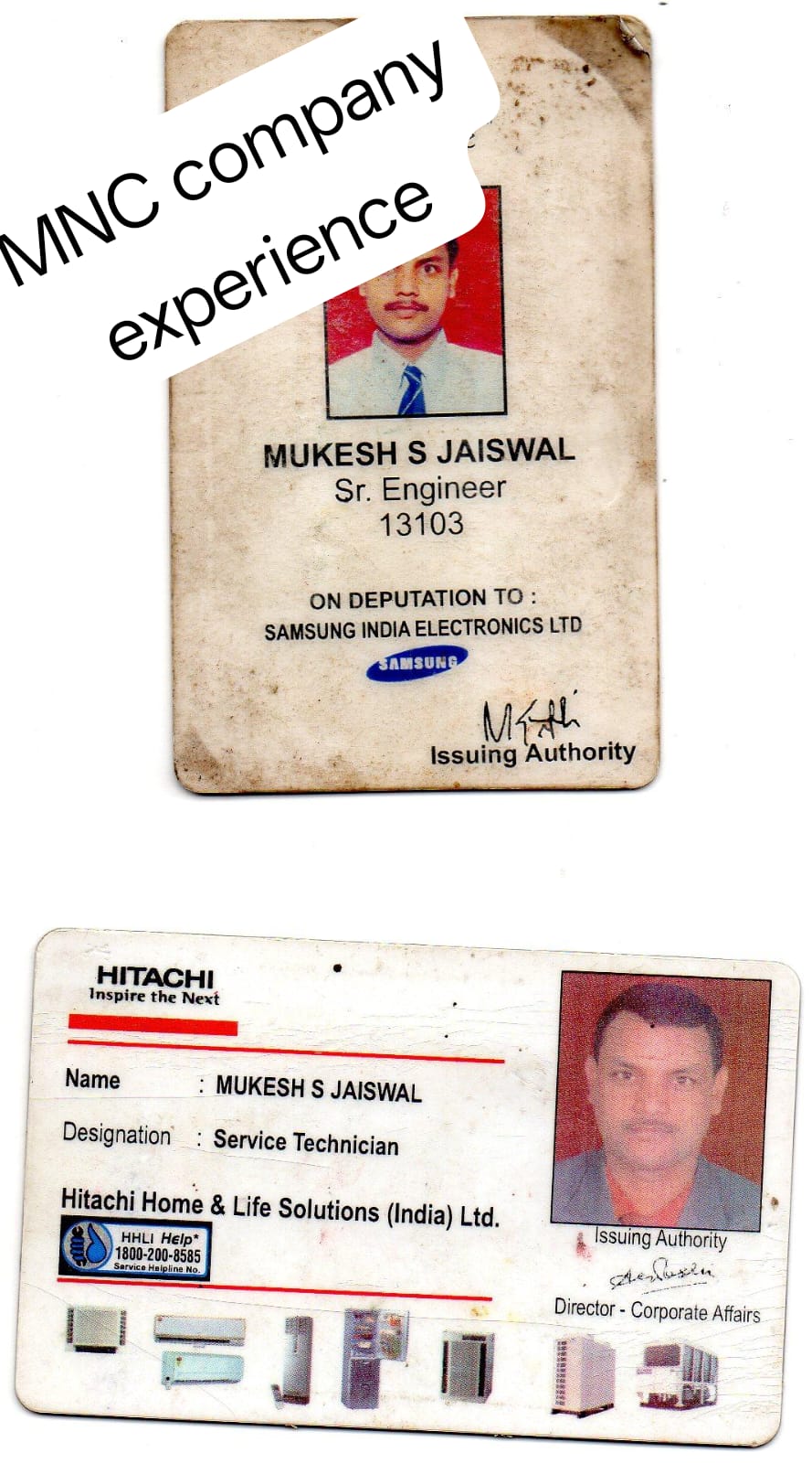 MNC experience ID card