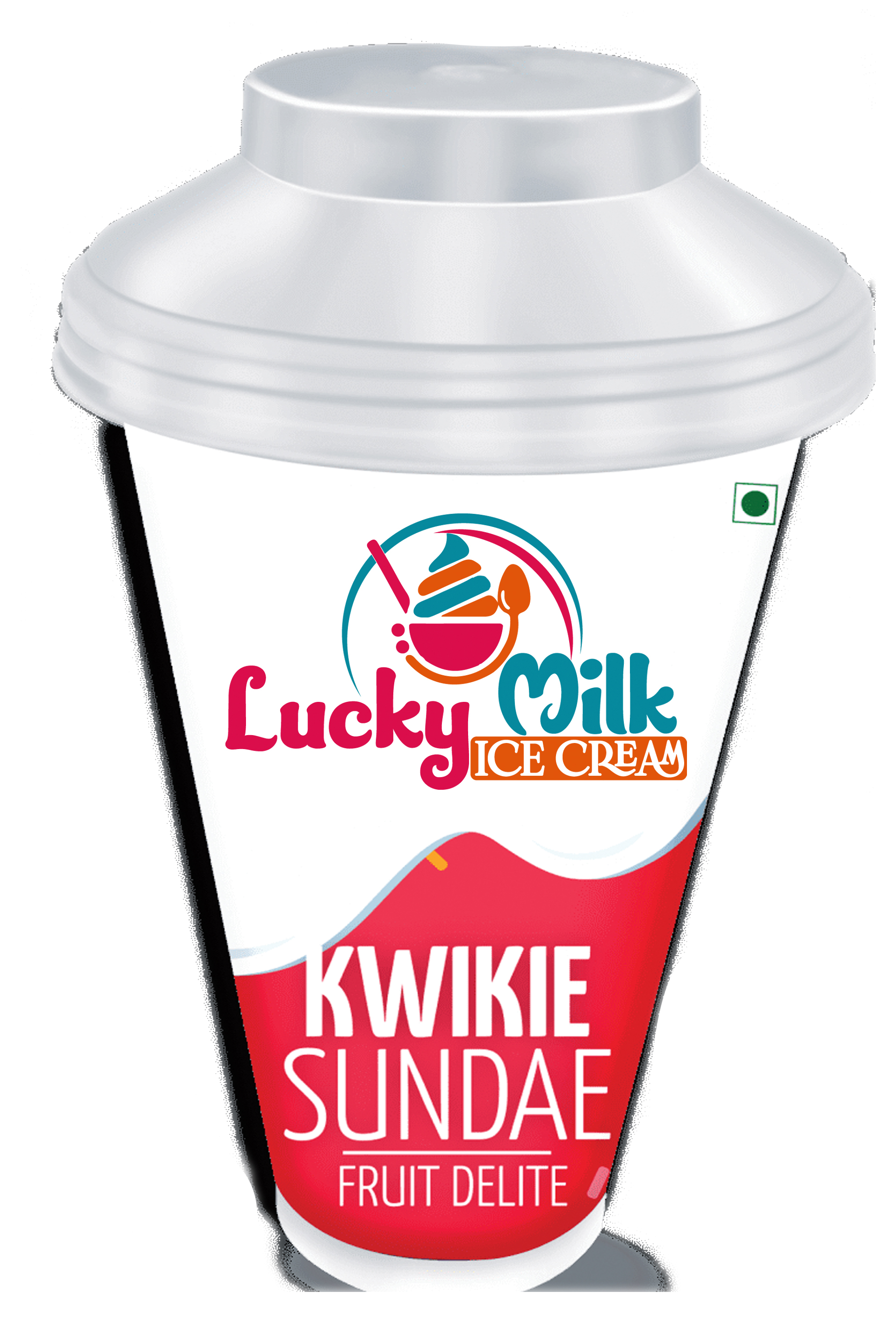 Lucky Milk Kwikie Sundae cup