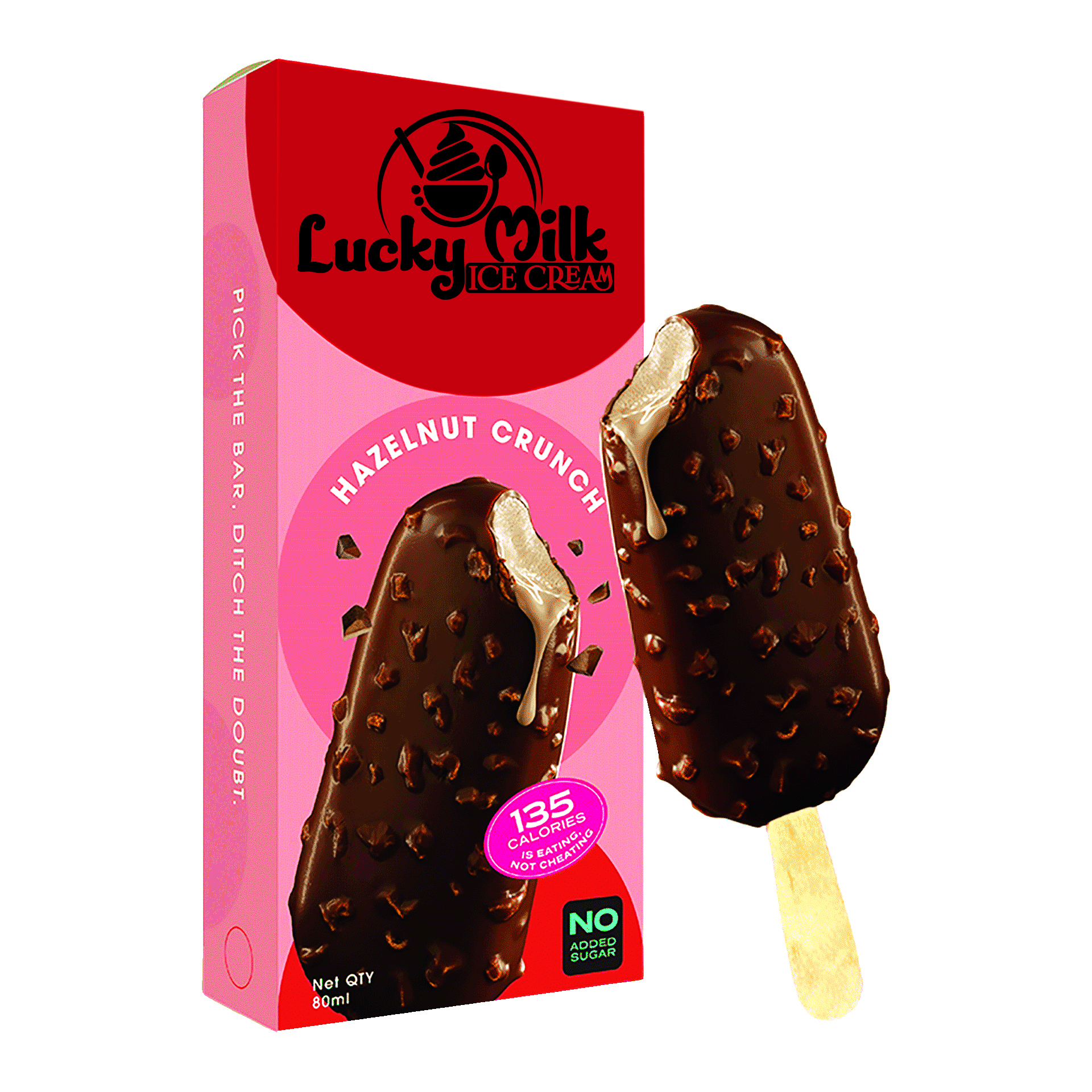 Lucky Milk hazelnut crunch bar