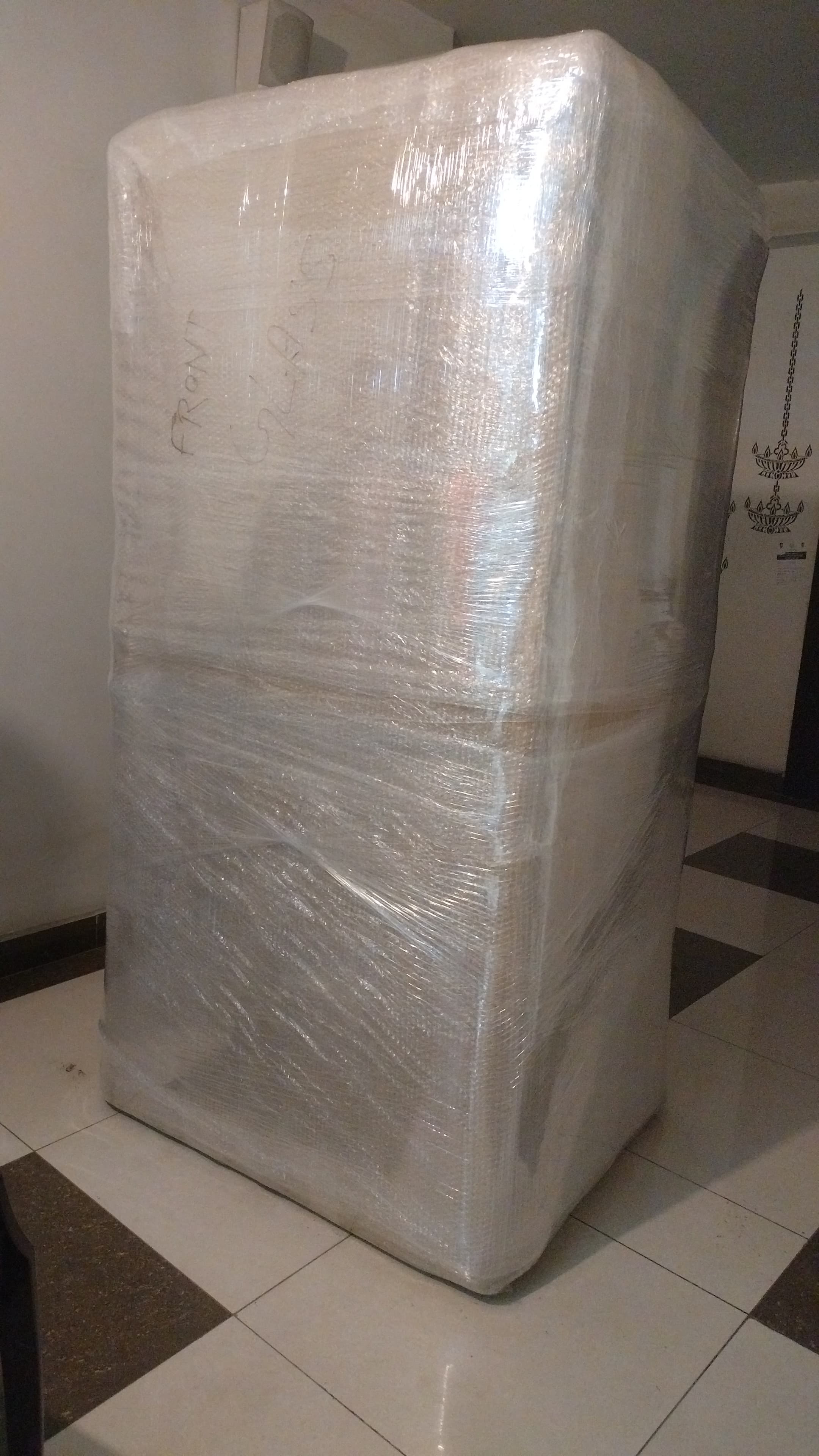 Large wrapped appliance for home shifting