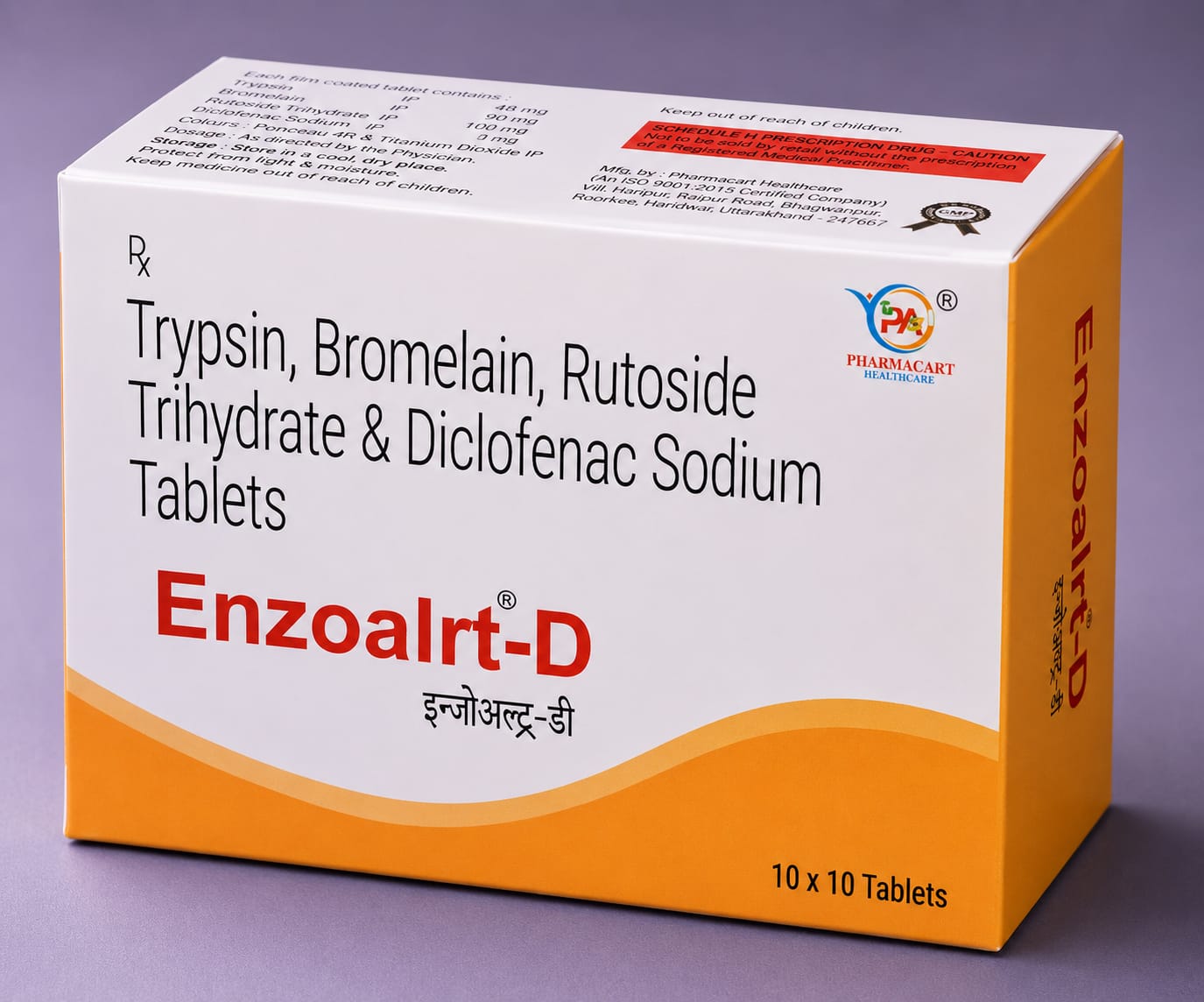 Enzoalrt-D Trypsin Bromelain Rutoside Diclofenac Tablets