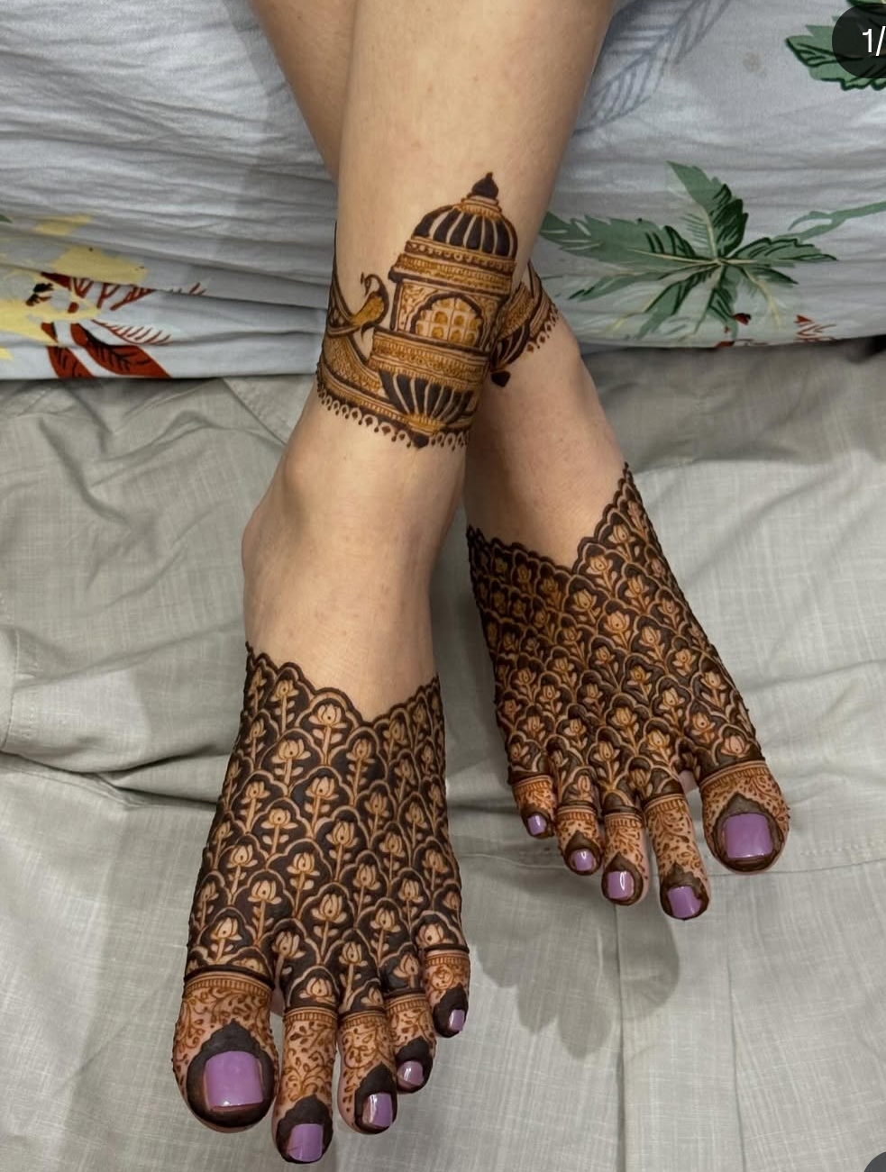 Feet mehndi design