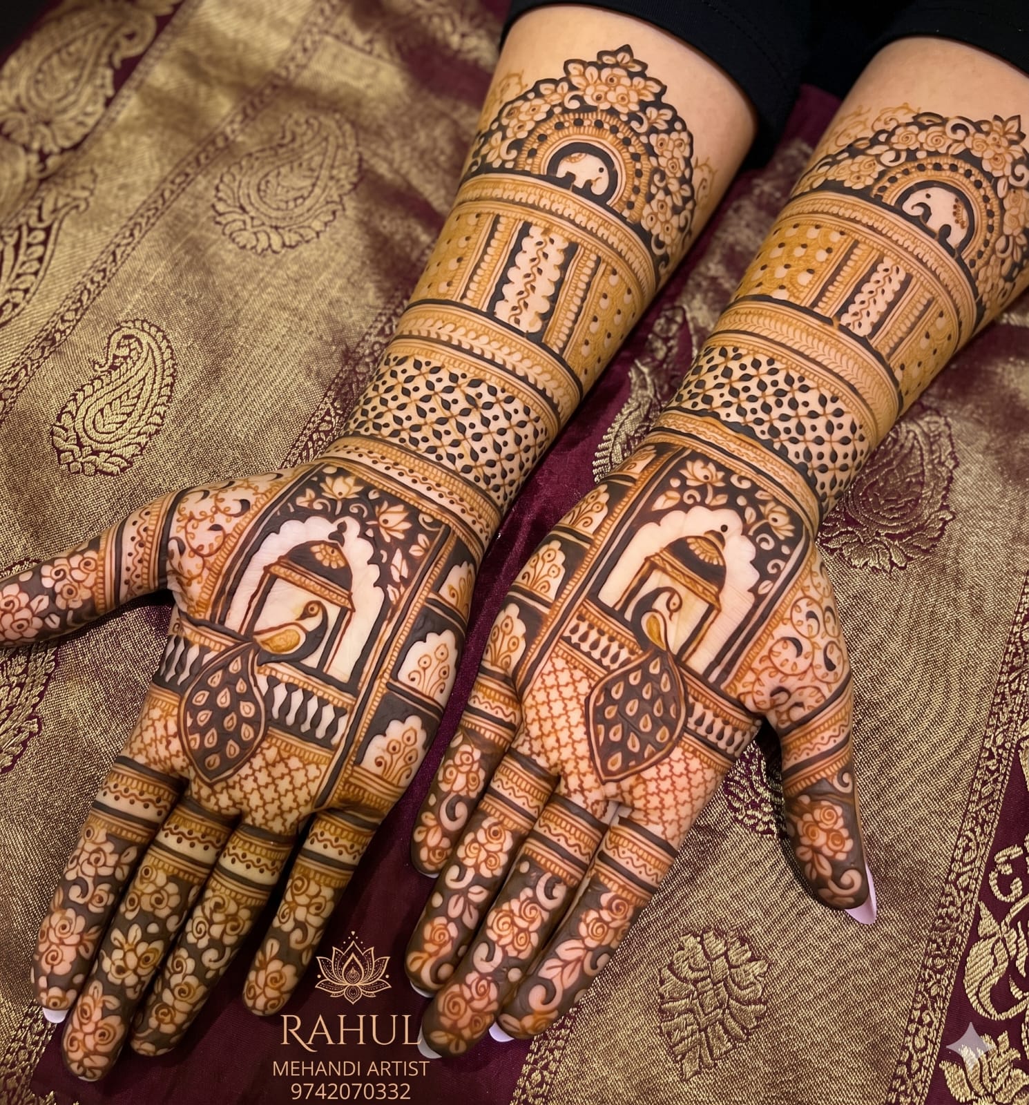Bridal mehndi hands in Mysore