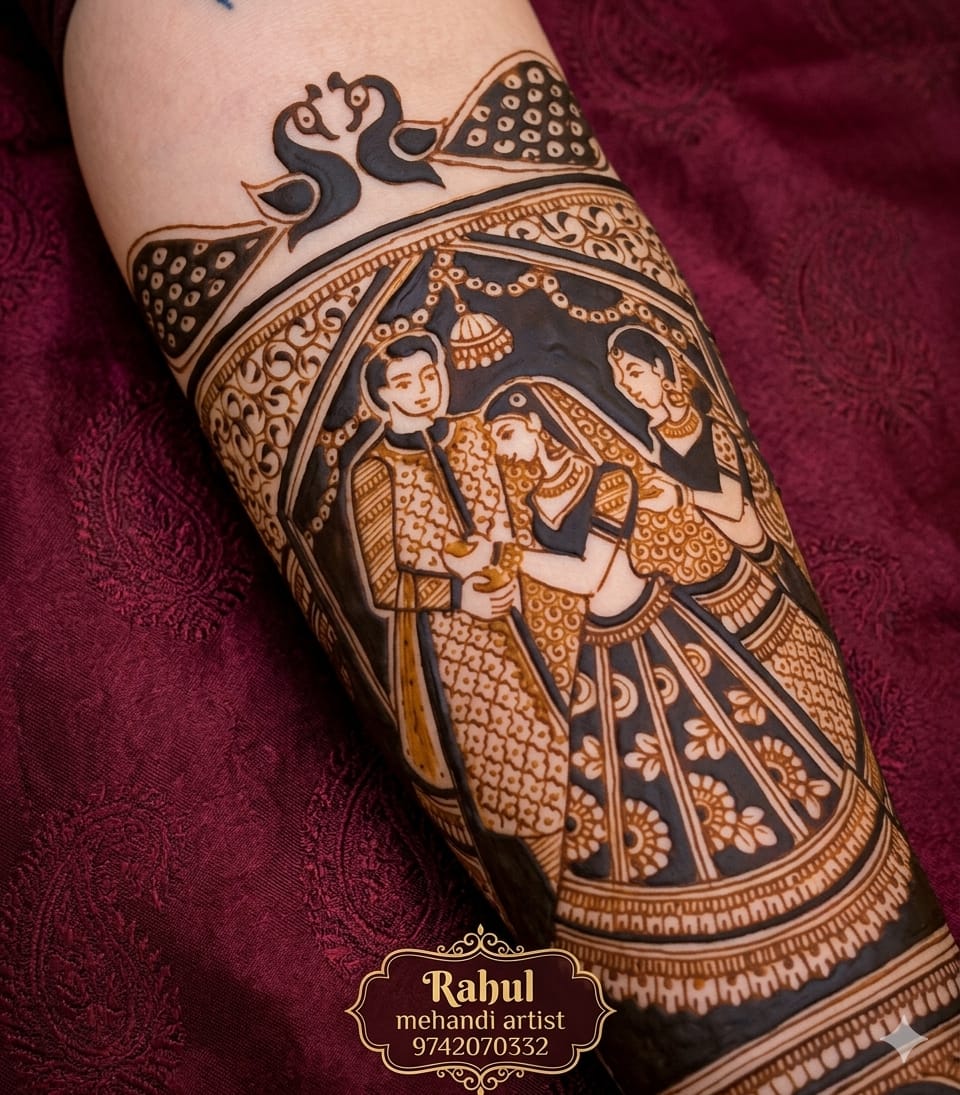 Portrait bridal mehndi