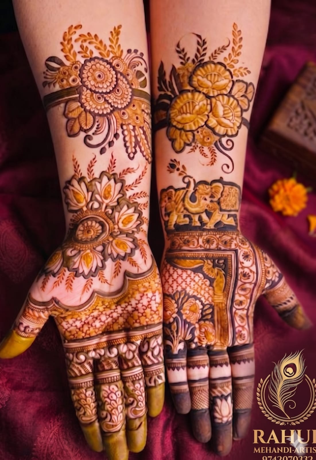 Engagement mehndi full hand design