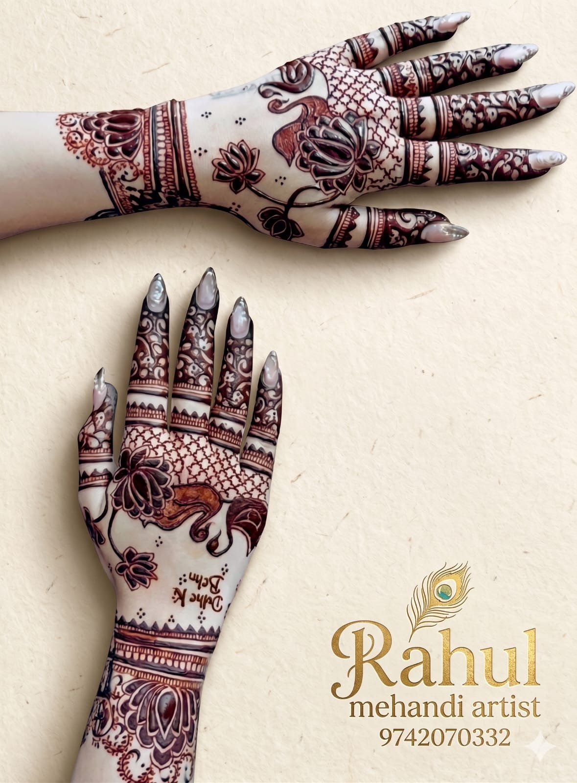 Arabic mehndi design for hands