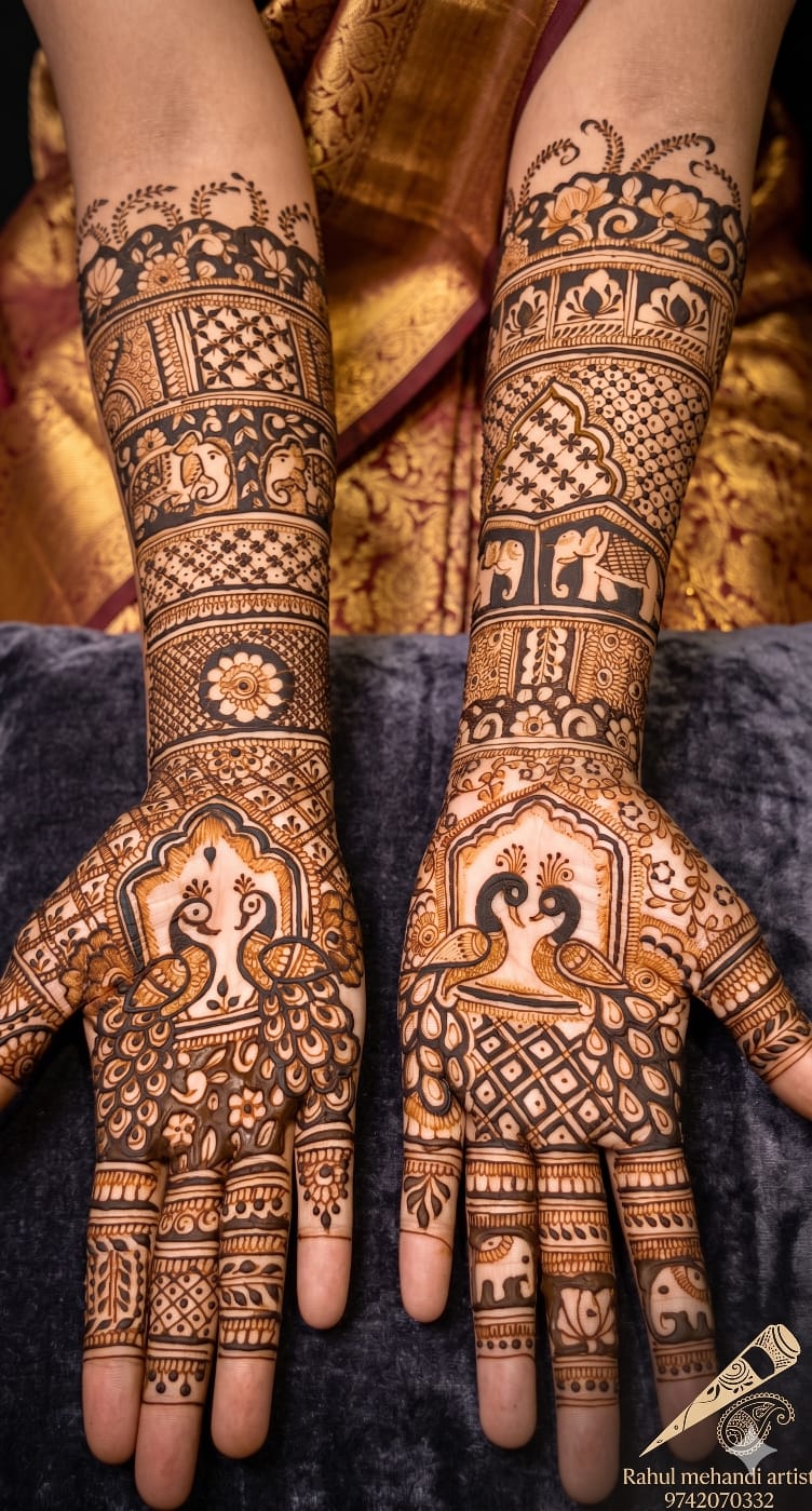 Full hand bridal mehndi design