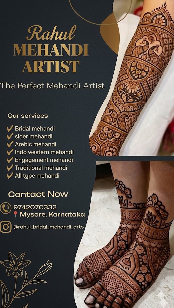 Mehndi class and event service poster