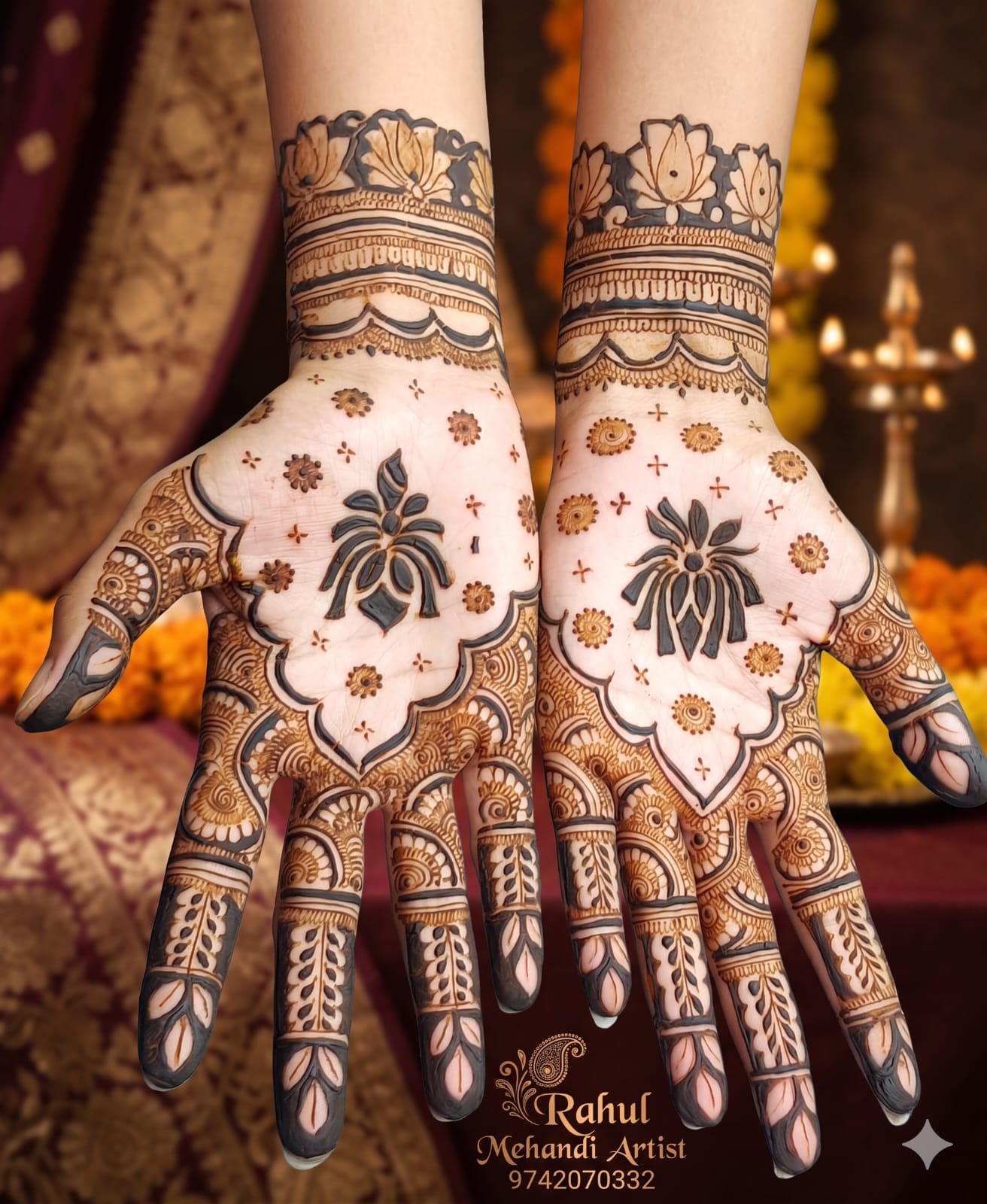 Festival mehndi detailed design