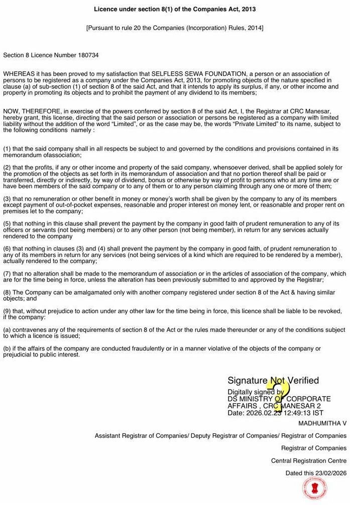 Section 8 registration certificate